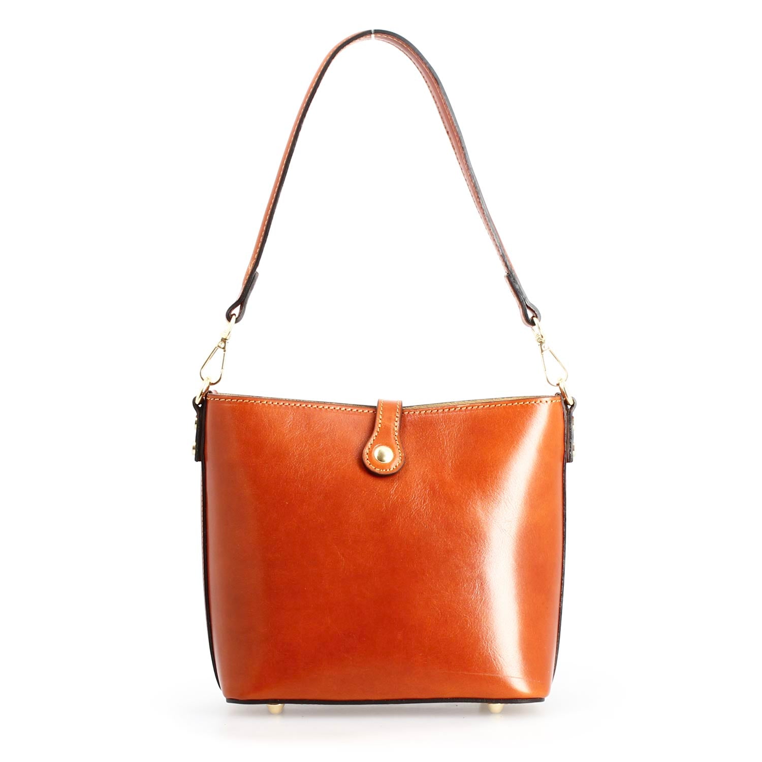 Leonardo Shoes Atena borsa spalla arancione secchiello