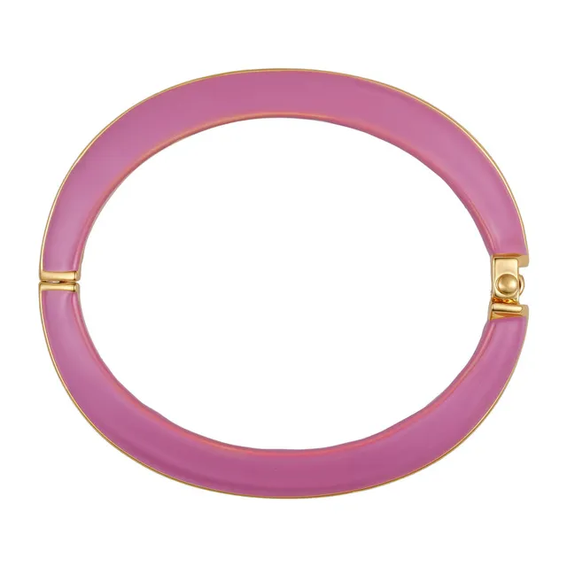 Vince Camuto Bracciale Polsino Donna Oro Smalto Rosa Cerniera