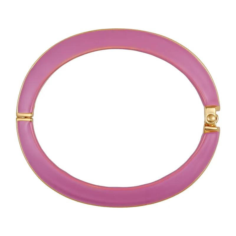 Vince Camuto Bracciale Polsino Donna Oro Smalto Rosa Cerniera