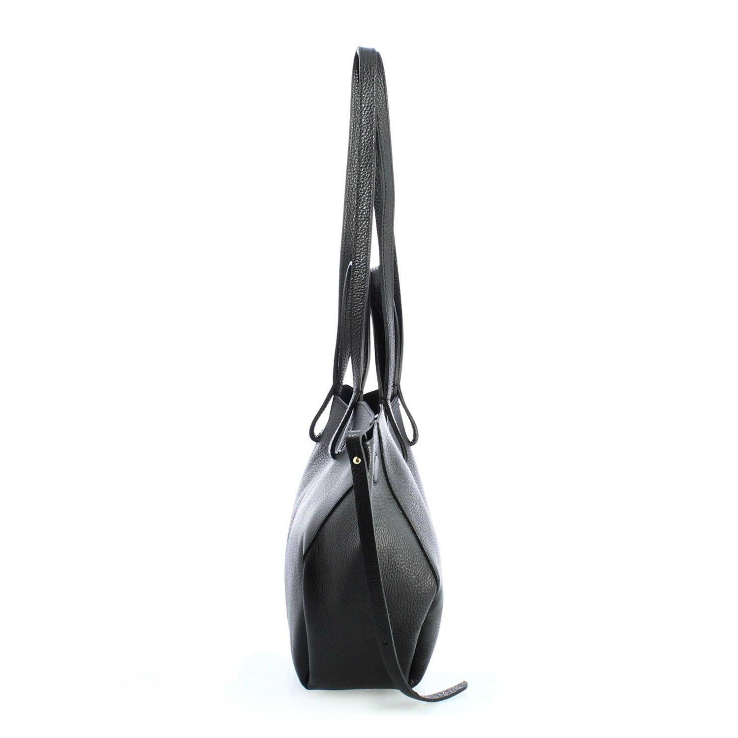 Leonardo Shoes Borse Donna Majestic shopper nera trasformabile