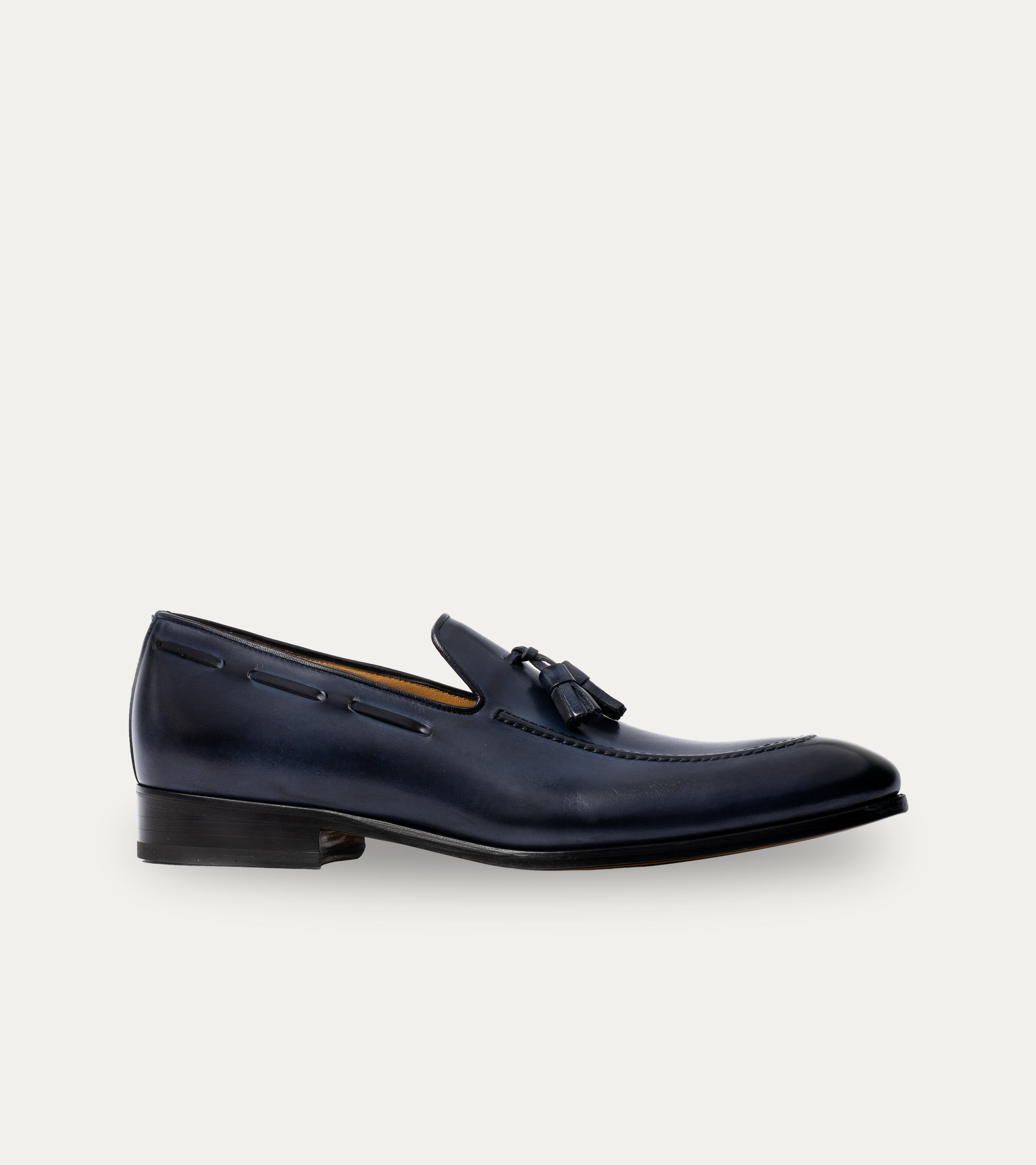 Ace Marks Amit Blue Mocassino Uomo Pelle Blu Nappine