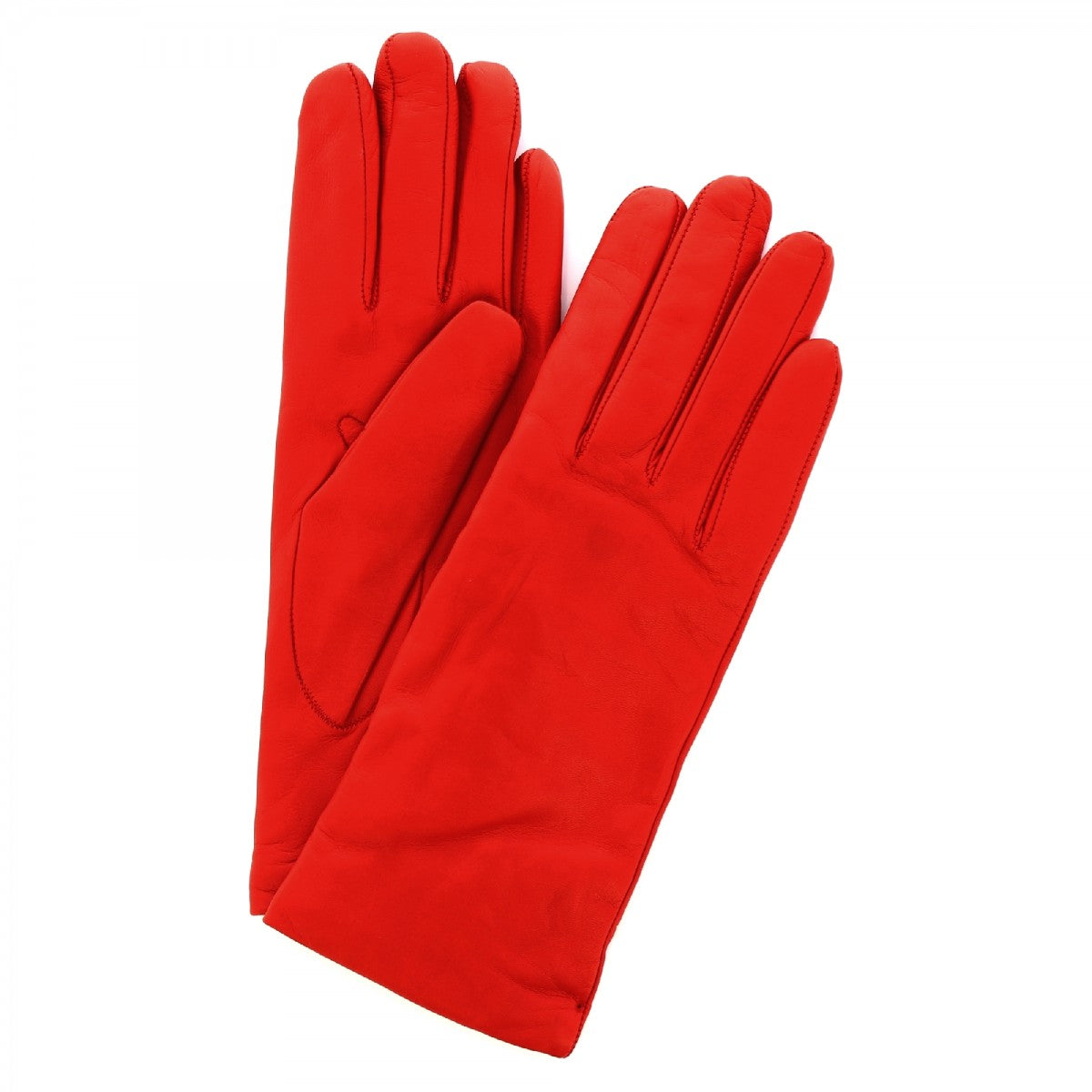 Leonardo Guanti Donna Nappa Rossa Cashmere Classici