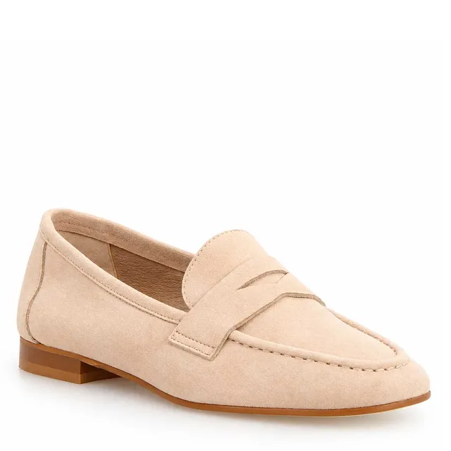 Leonardo Brenta mocassino camoscio rosa nude slip-on