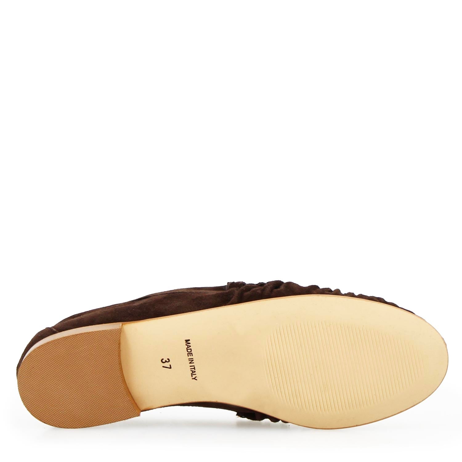 Leonardo Shoes Moka mocassino donna marrone scuro camoscio