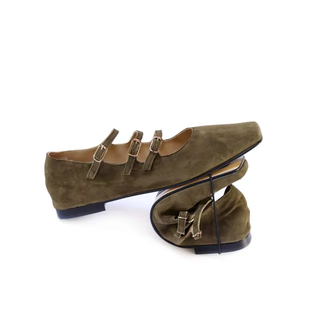 Ton Goût High ballerine donna scamosciato militare