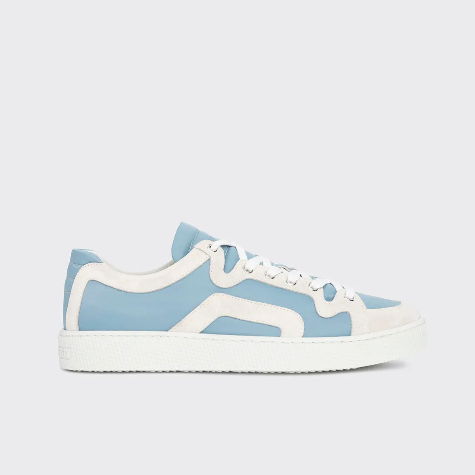 Pierre Hardy Alpha sneakers uomo blu pelle suola bianca