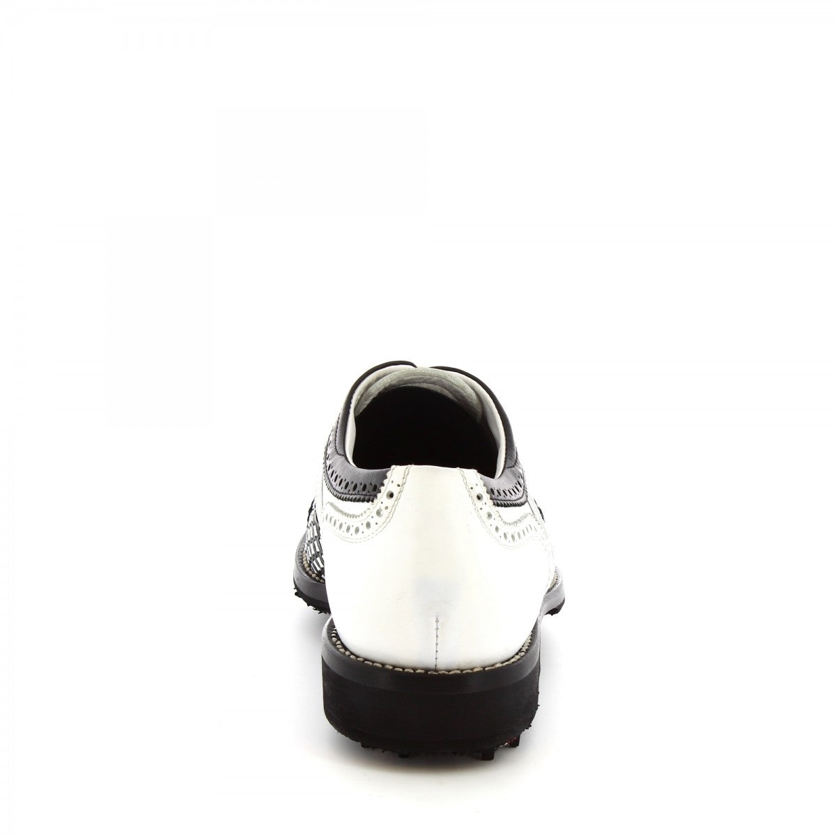 Leonardo Shoes Golf scarpe da golf pelle intrecciata nero 43