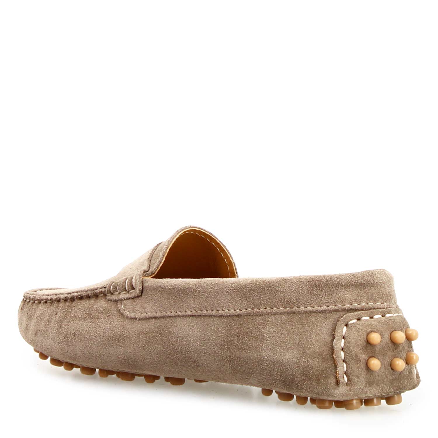 Leonardo Shoes Garda D. Beige Mocassini Donna Camoscio Beige