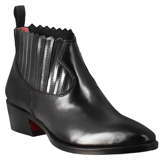Leonardo Shoes Stivaletti Chelsea Donna Pelle Nero Elastici Blake