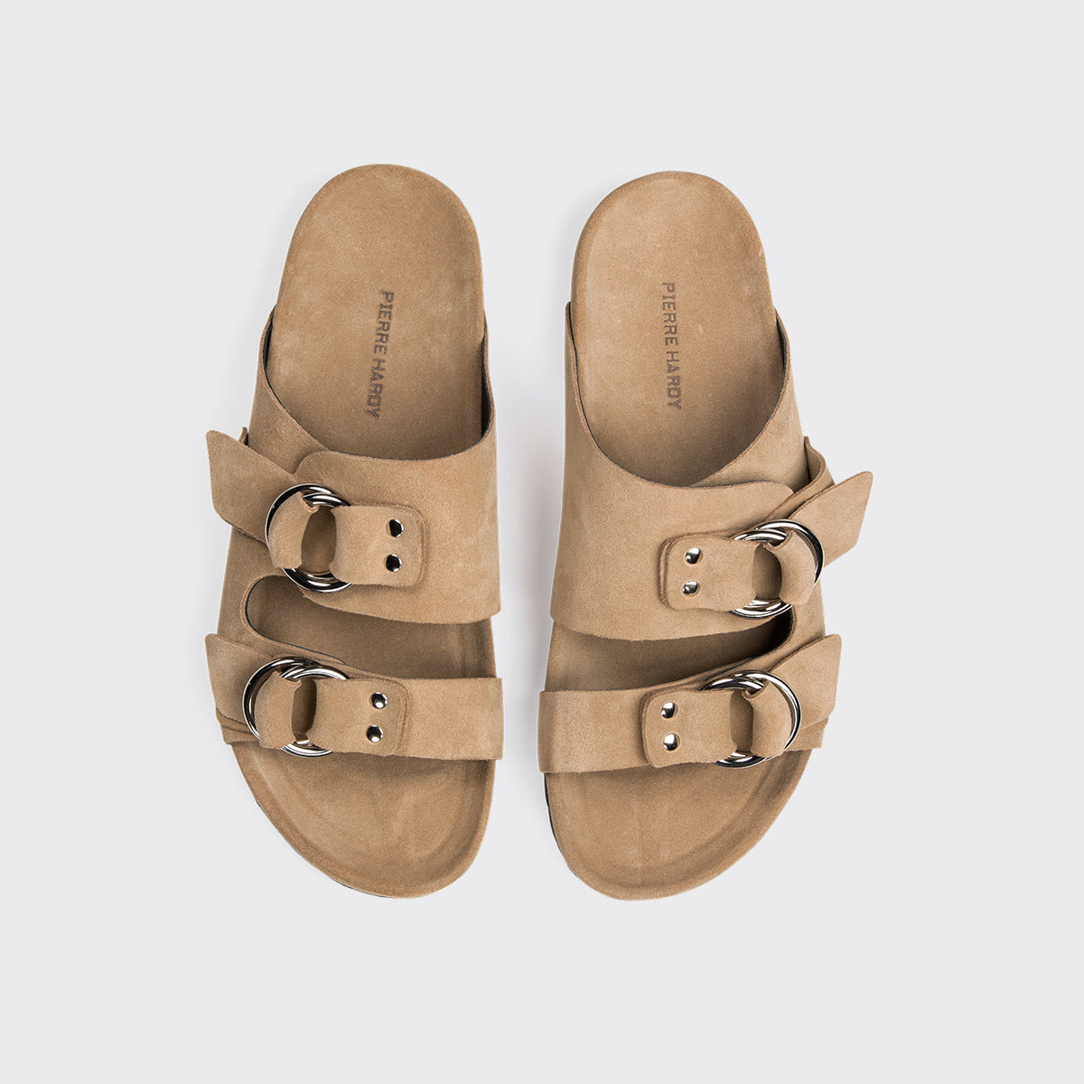 Pierre Hardy Beach Rider mules uomo beige scamosciati