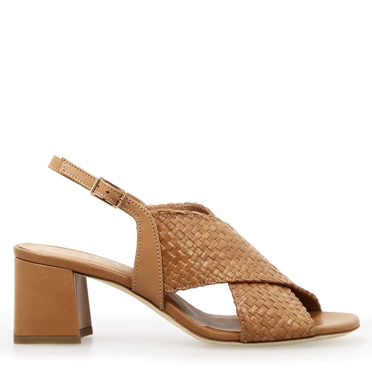 Leonardo Shoes Demetra Sandali Donna Marrone Tacco 5 cm