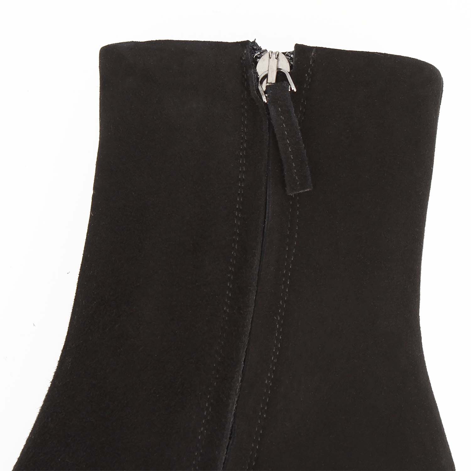 Leonardo Shoes Vesper C stivaletti camoscio nero tacco 8cm
