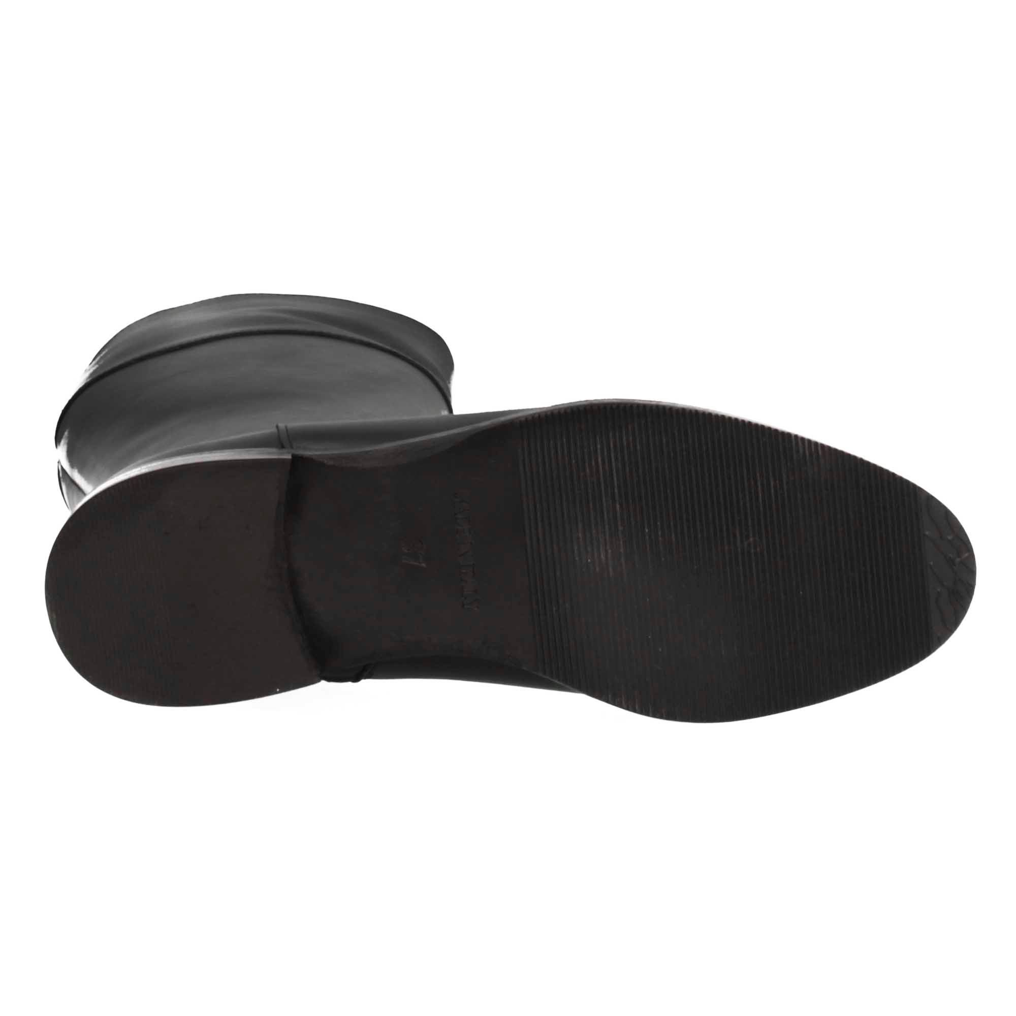 Leonardo Shoes Palatina stivale donna pelle nero ginocchio