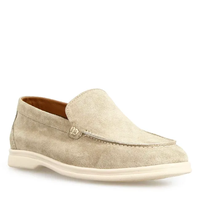 Leonardo Shoes Elite mocassino camoscio beige sabbia