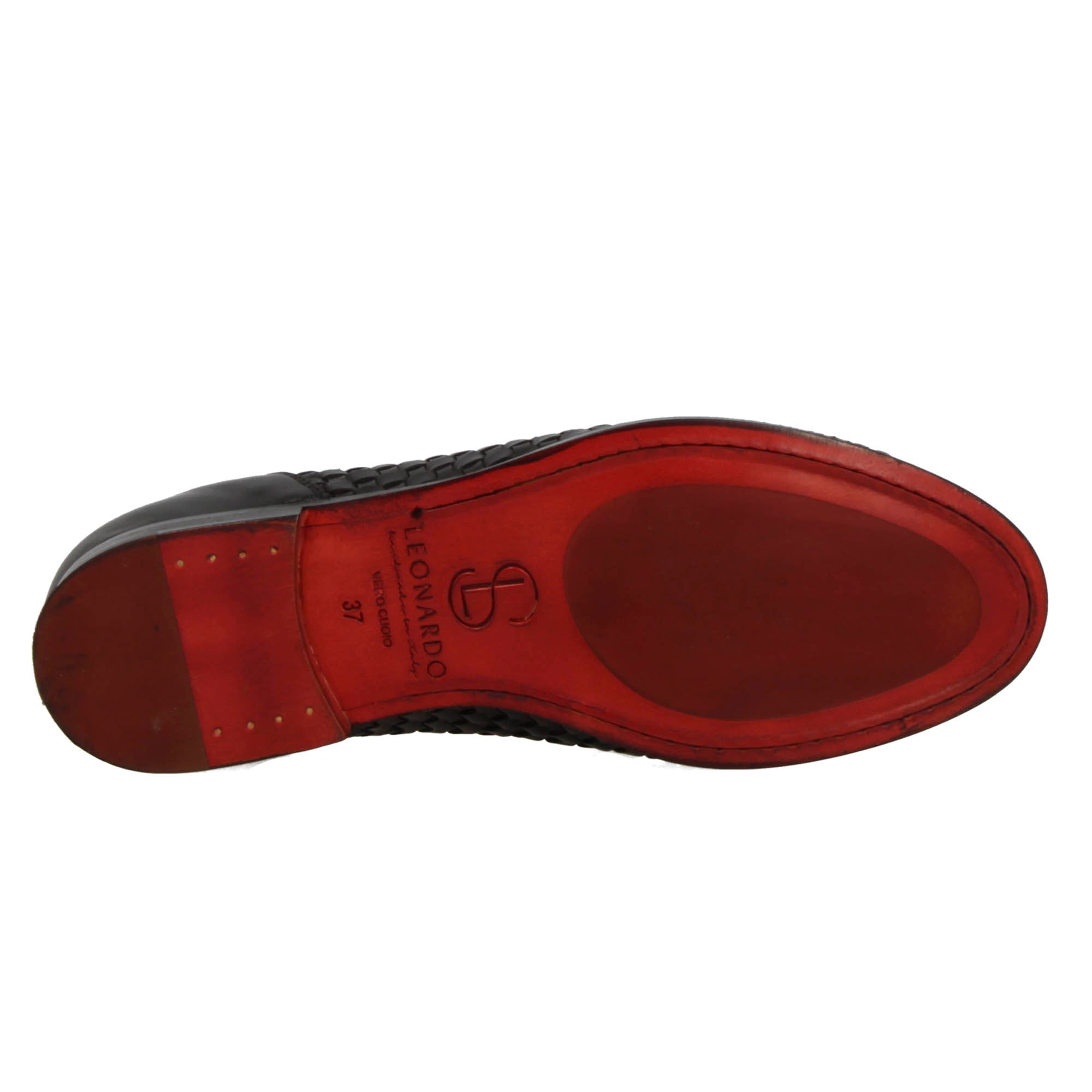 Leonardo Shoes Novella mocassini donna pelle nero nappine