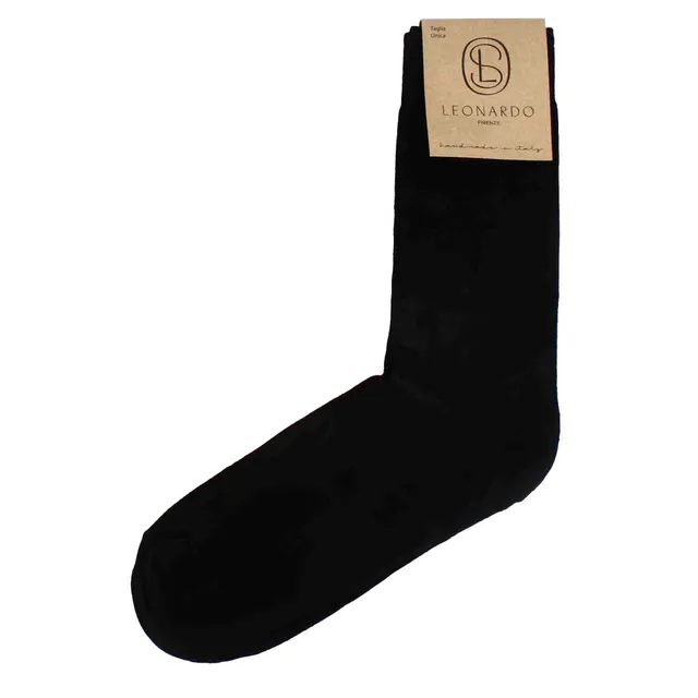 Leonardo Accessori Uomo calzini cotone nero