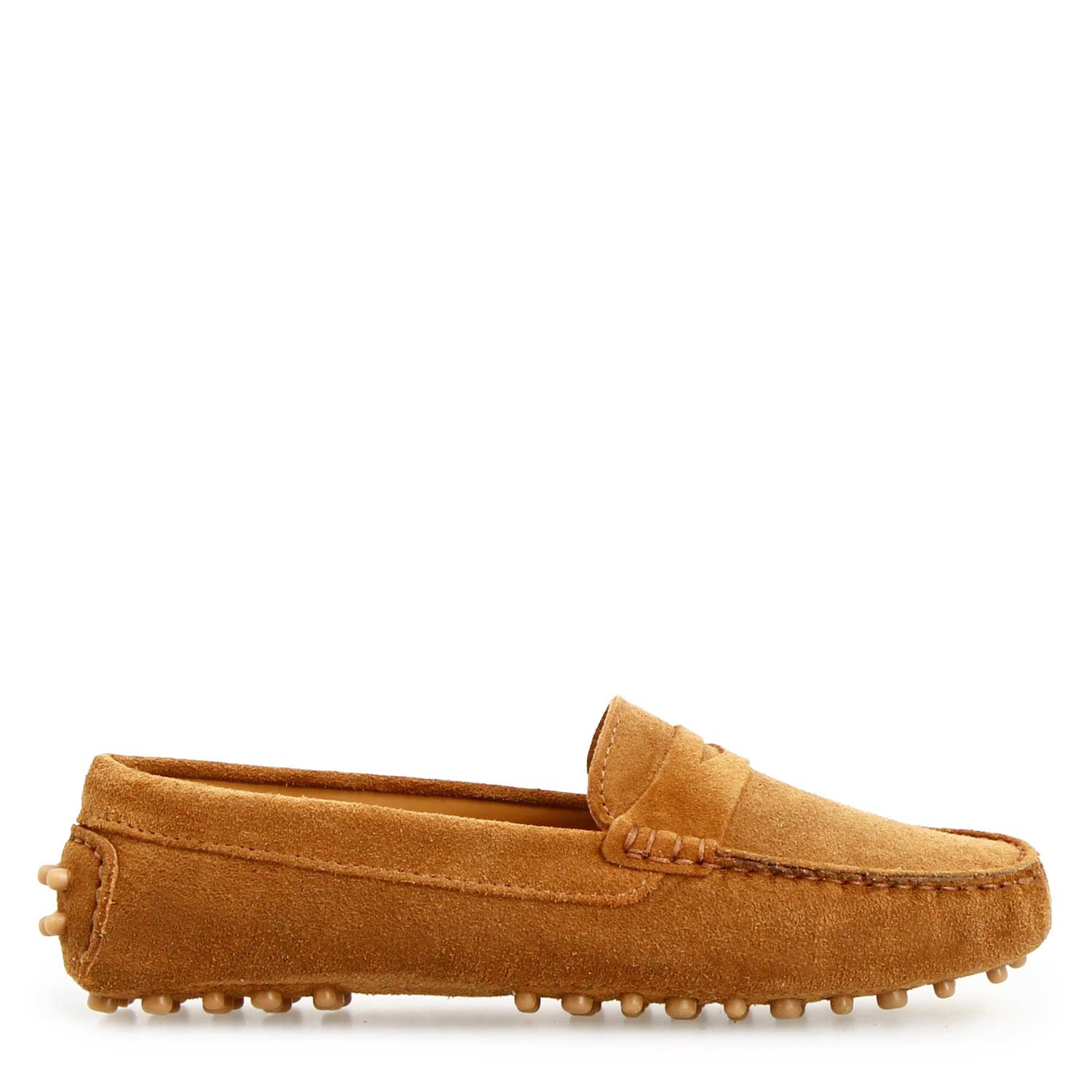 Leonardo Shoes Garda D. Mocassini Donna camoscio marrone chiaro