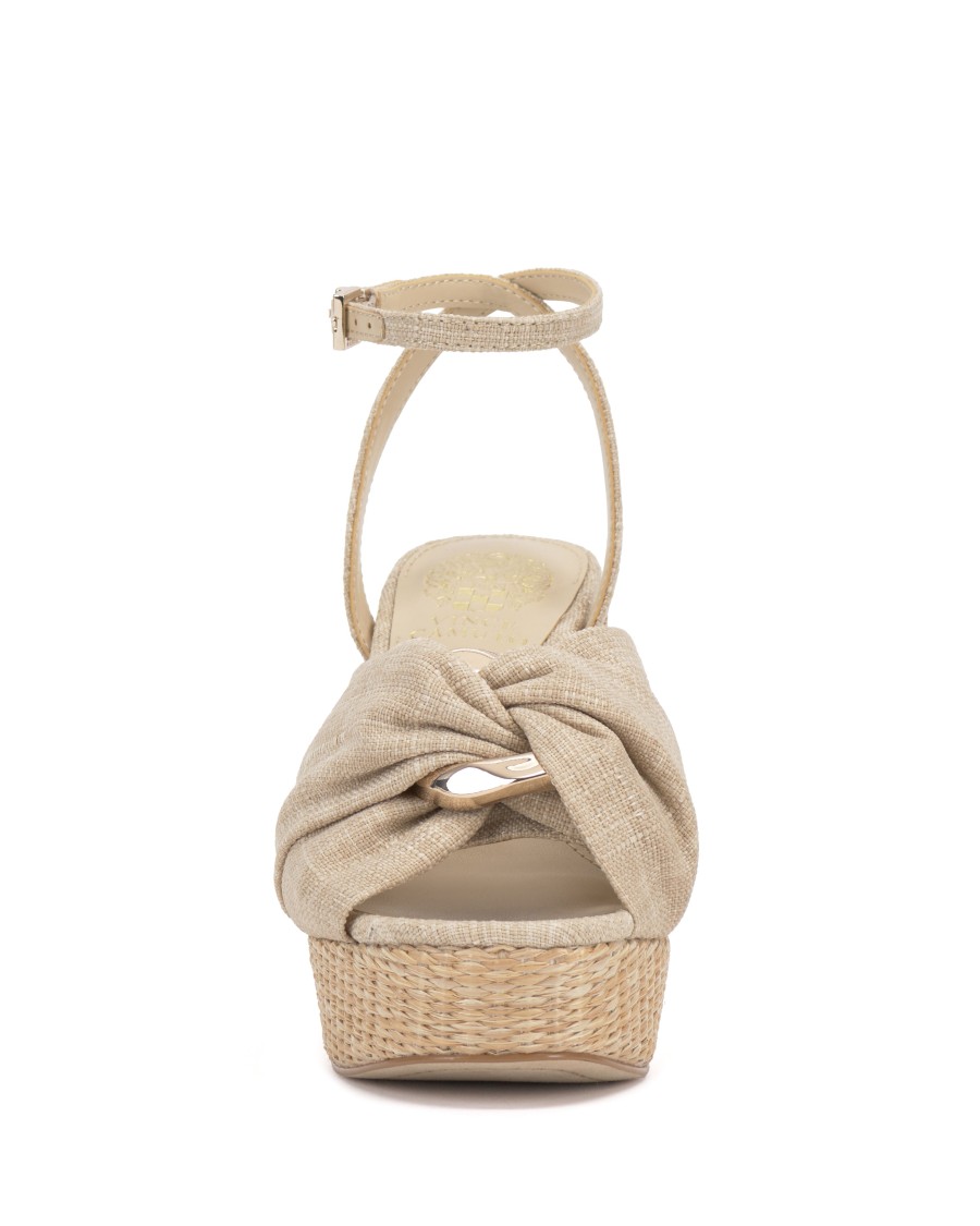 Vince Camuto Phebie Sandalo Plateau Tacco a Blocco Oro