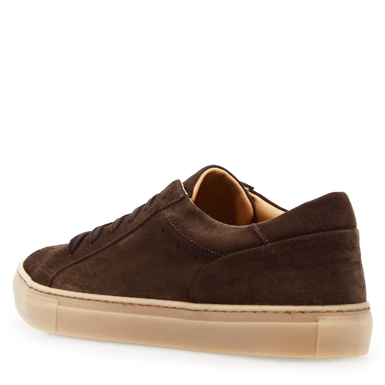 Leonardo Shoes Pitagora sneakers uomo marrone scamosciata