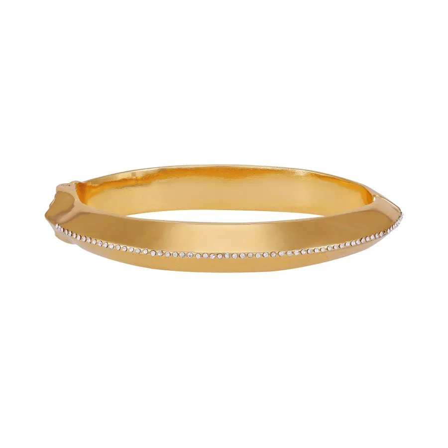 Vince Camuto bracciale oro cristalli chiusura cerniera donna