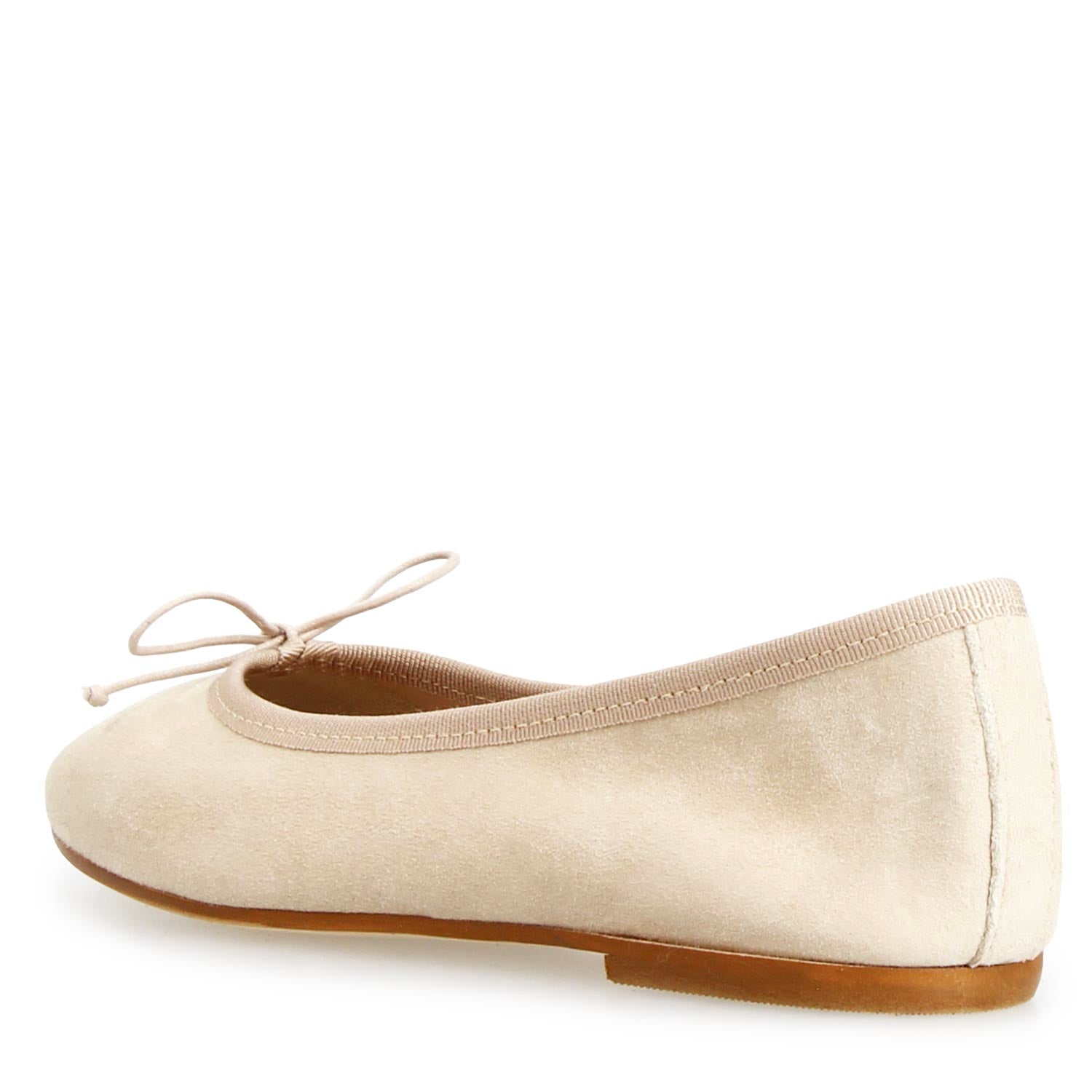 Leonardo Shoes Fiocco Beige ballerine donna camoscio sfoderate