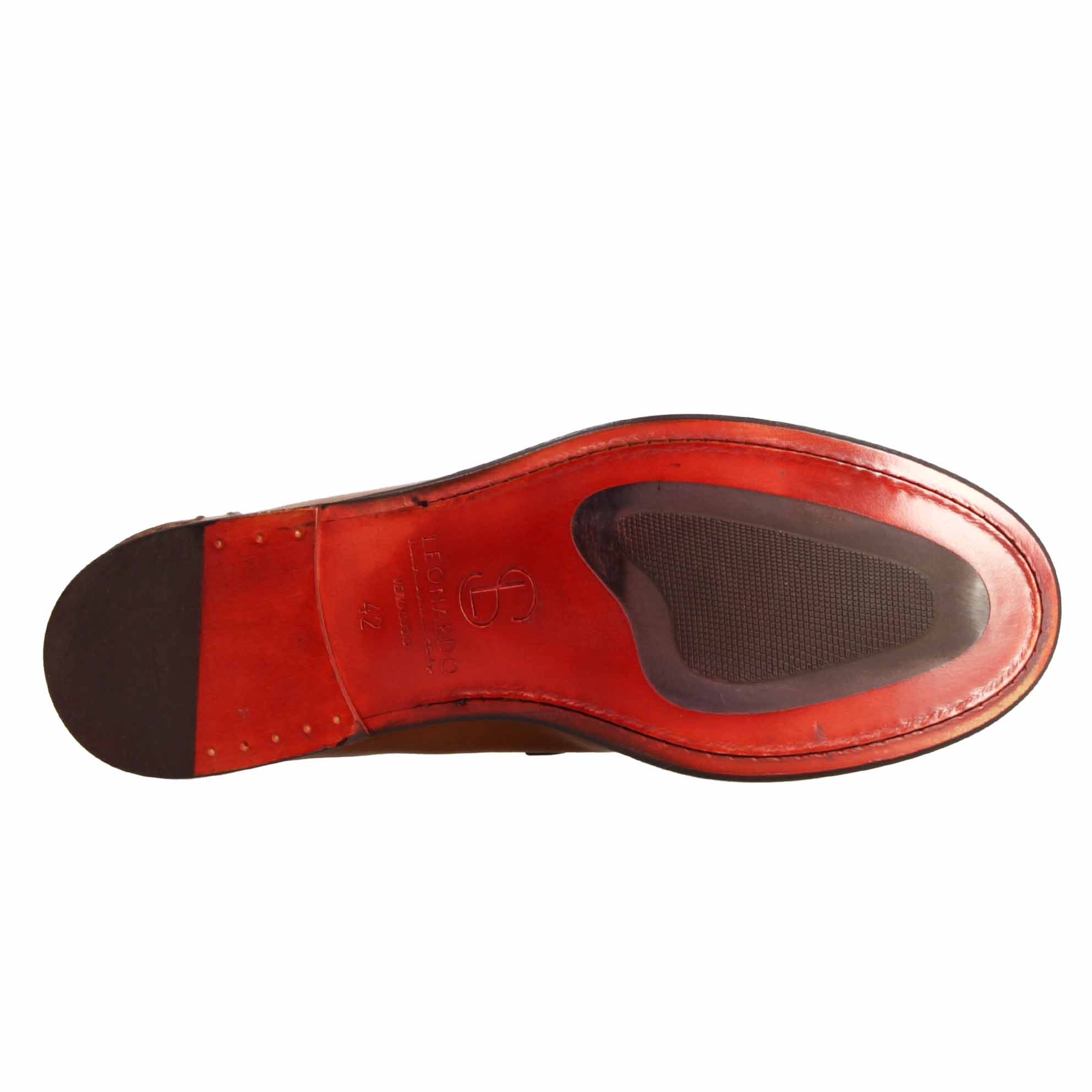 Leonardo Shoes Rialto mocassini uomo pelle marrone 43
