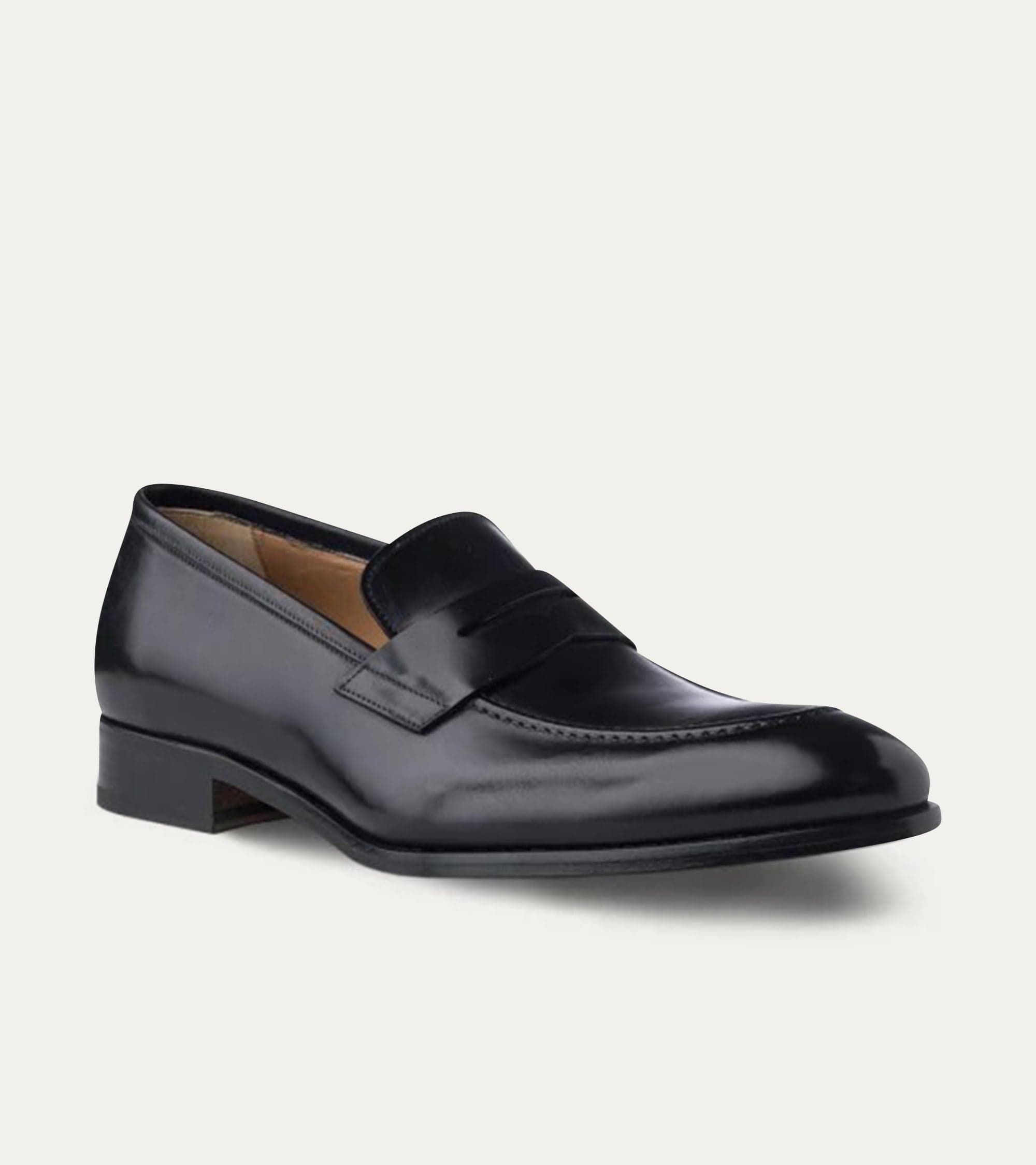 Ace Marks Greg Penny Loafer mocassini uomo neri pelle