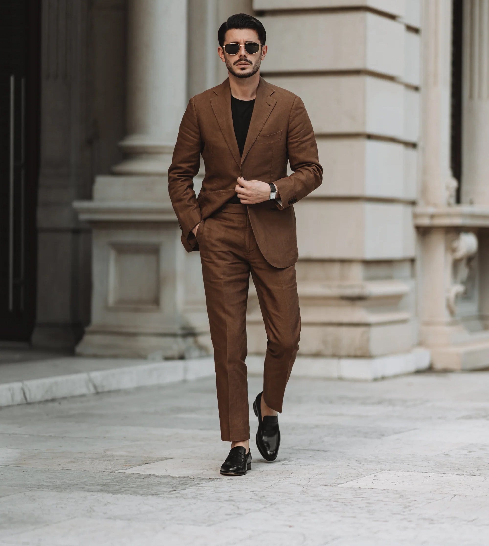 Ace Marks Greg Penny Loafer mocassini uomo neri pelle