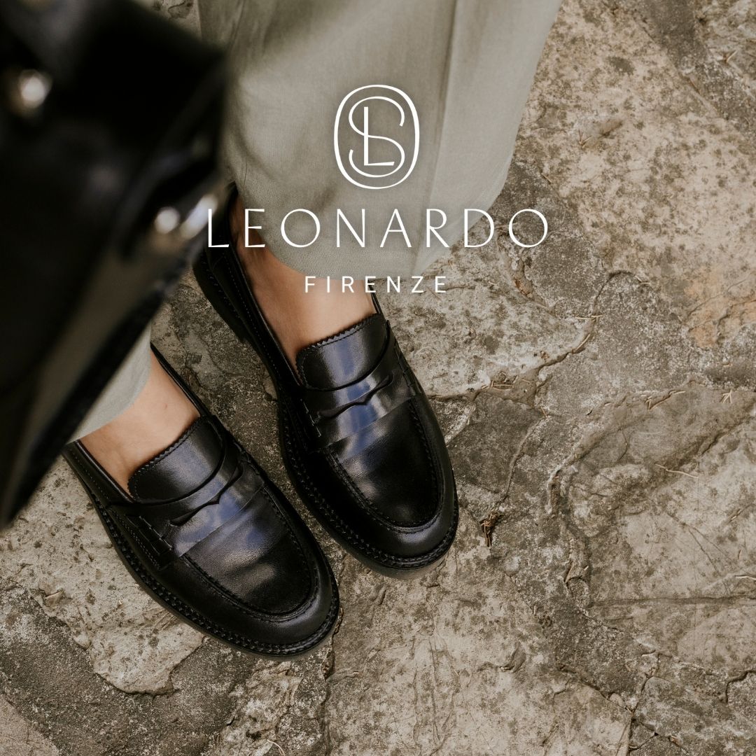 Leonardo Shoes Domitilla Mocassini Donna Nero Pelle Tacco 3 cm
