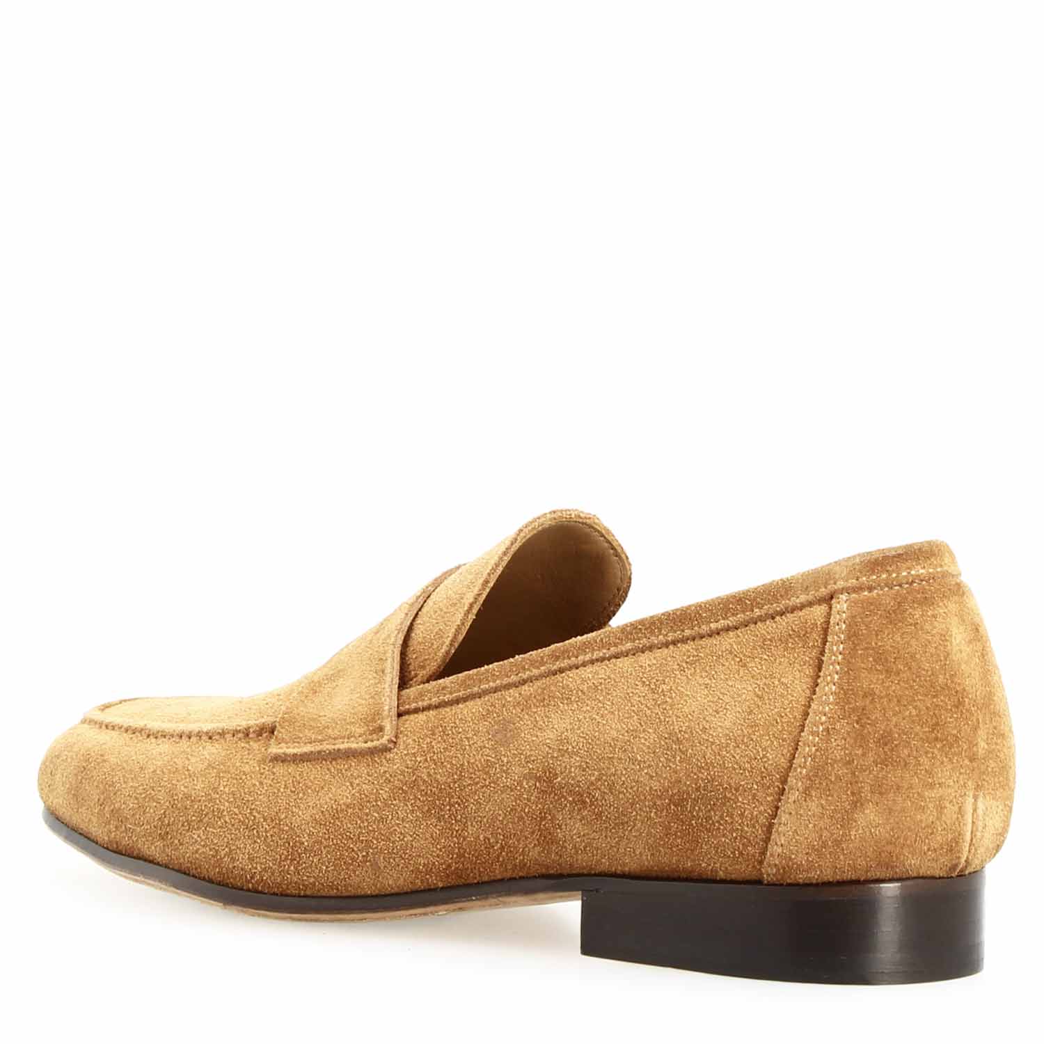 Leonardo Shoes Manfredo Mocassino Uomo Camoscio Chiaro