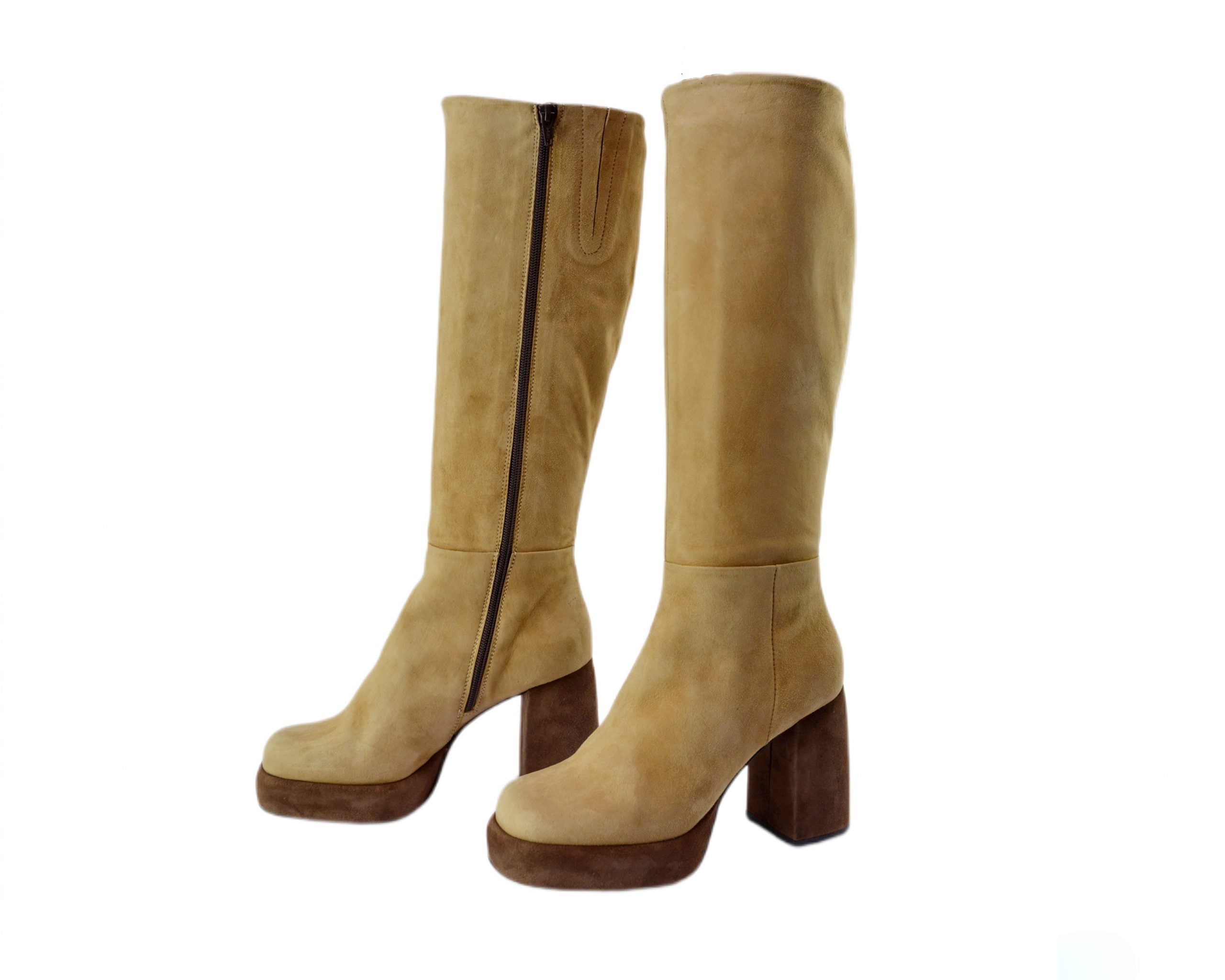 Ton Goût Femme Leather Boots stivali donna camoscio 36