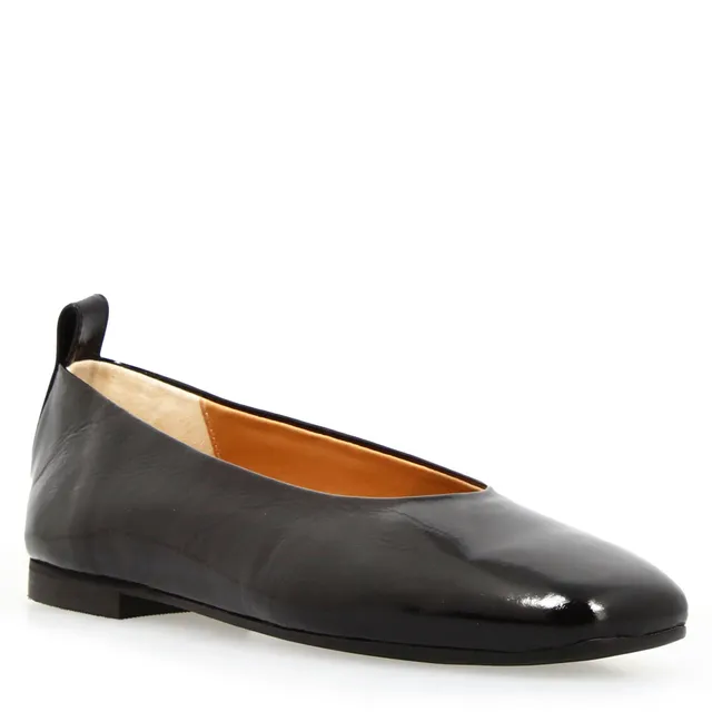 Leonardo Shoes Venere ballerine donna nere pelle lucida
