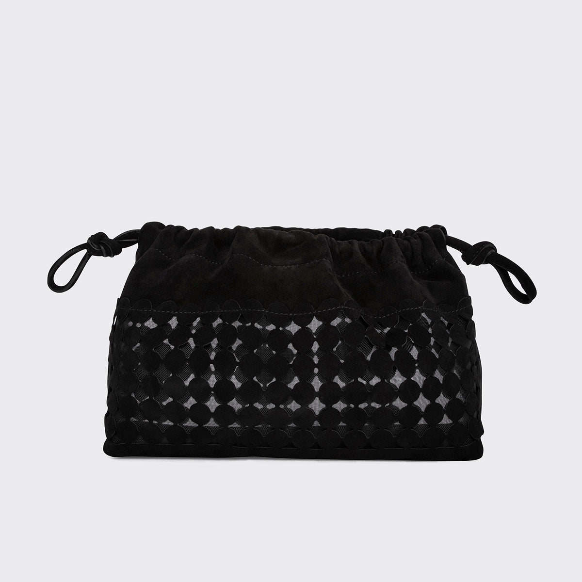 Pierre Hardy Twin Clutch Bulles borsa tracolla nera camoscio