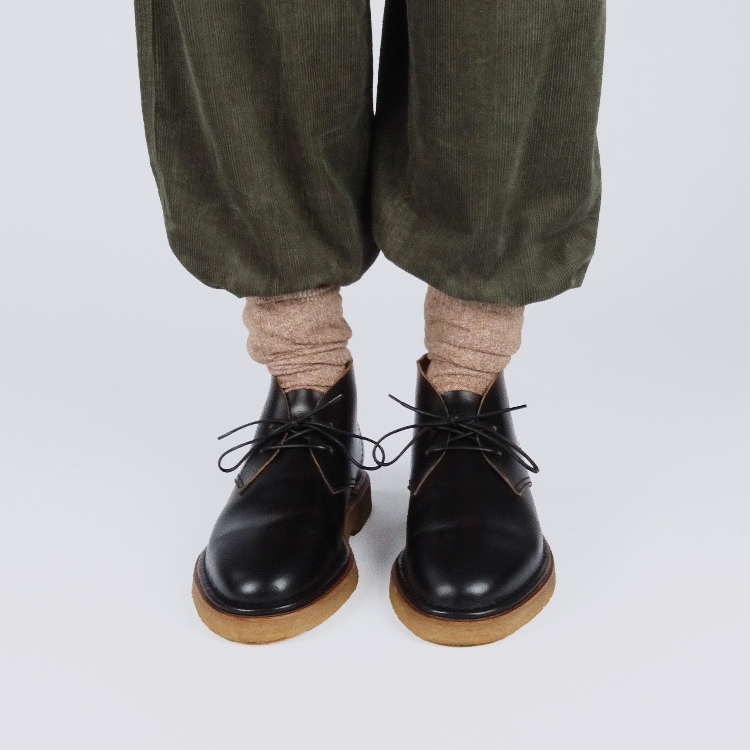 Pierre Hardy Antoine desert boot uomo pelle nera 30 mm