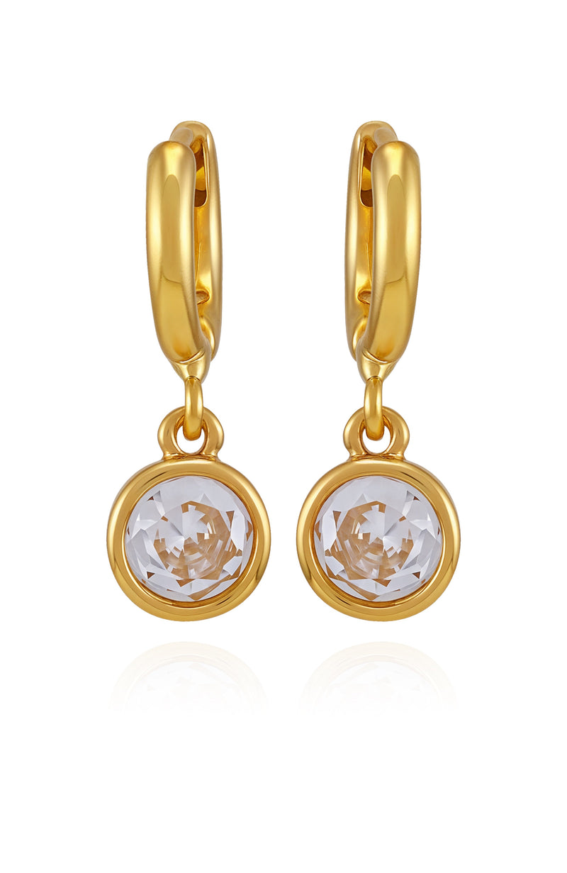 Vince Camuto Huggie Hoop orecchini oro goccia zircone