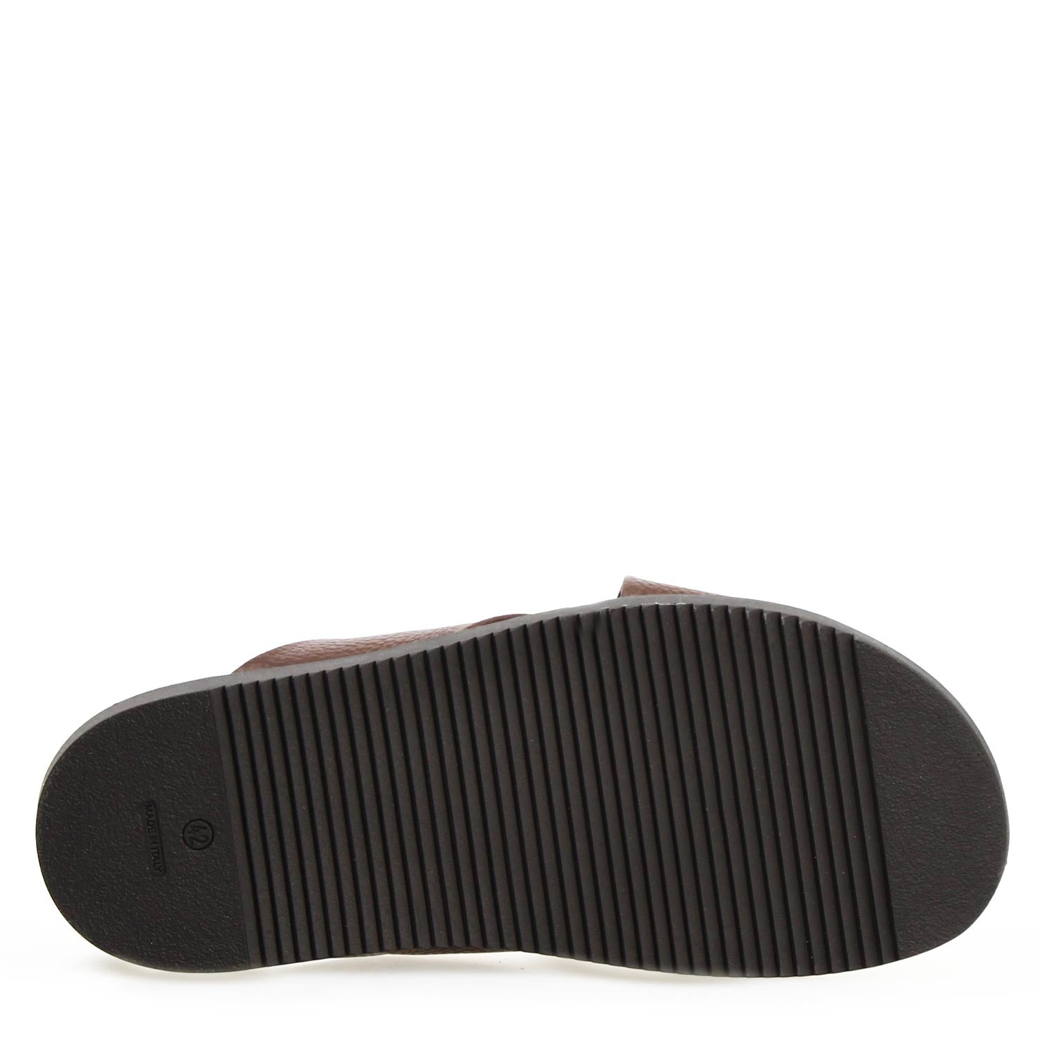 Leonardo Shoes Orfeo sandali uomo pelle marrone scuro