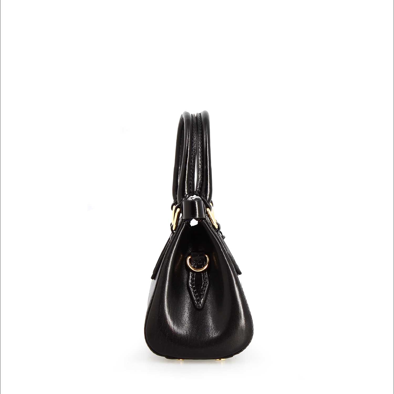 Leonardo Shoes Fiorenza borsa donna nero pelle tracolla 20 cm