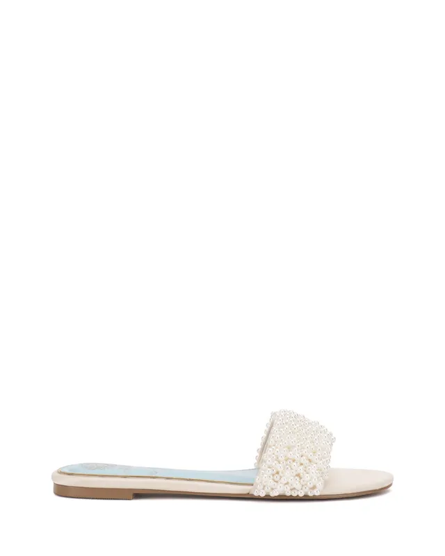 Vince Camuto Balea Sandalo Piatto con Perline Elegante