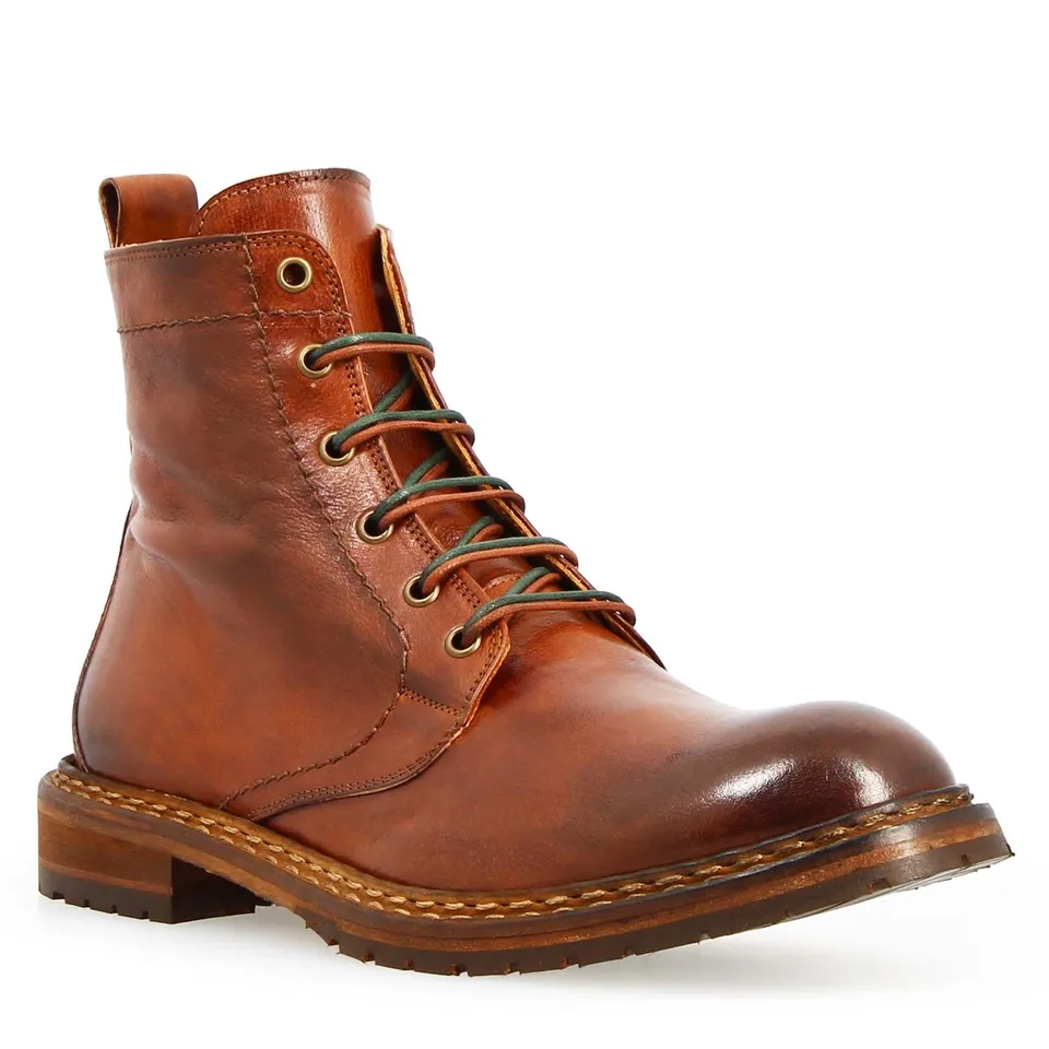 Leonardo Shoes Seneca Marrone Polacchino Uomo in Pelle