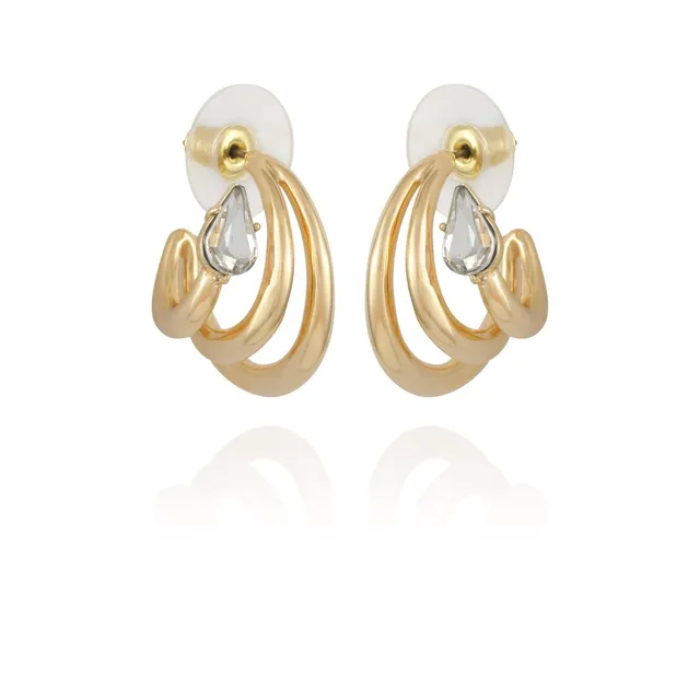 Vince Camuto Orecchini Cerchio Piccolo Oro Cristallo