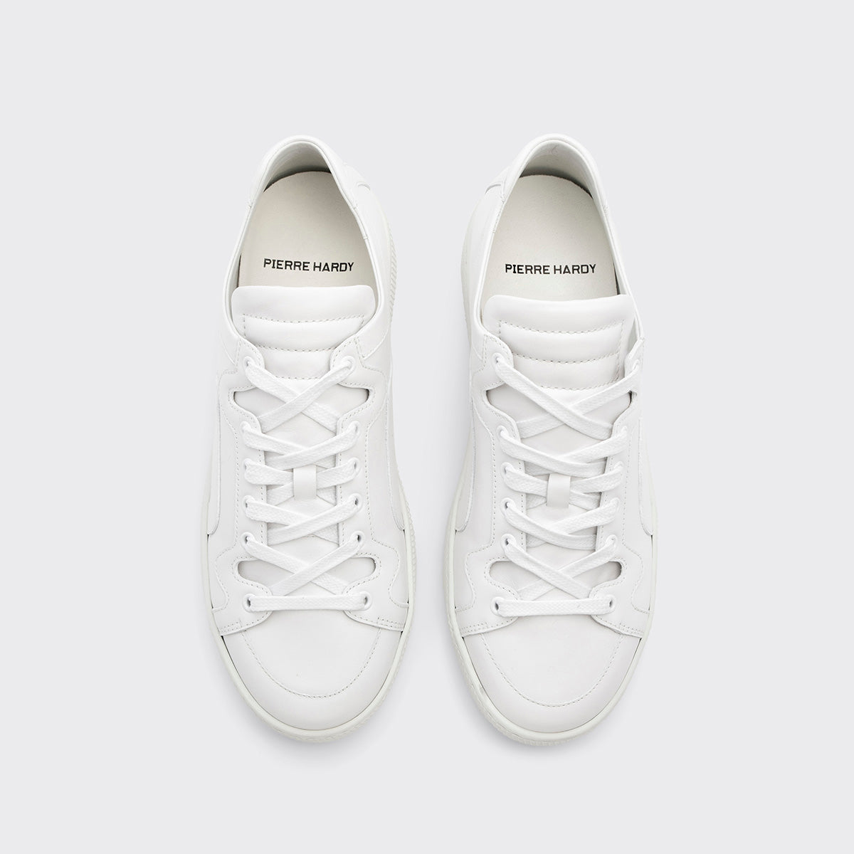 Pierre Hardy Alpha sneakers uomo bianche pelle suola gomma