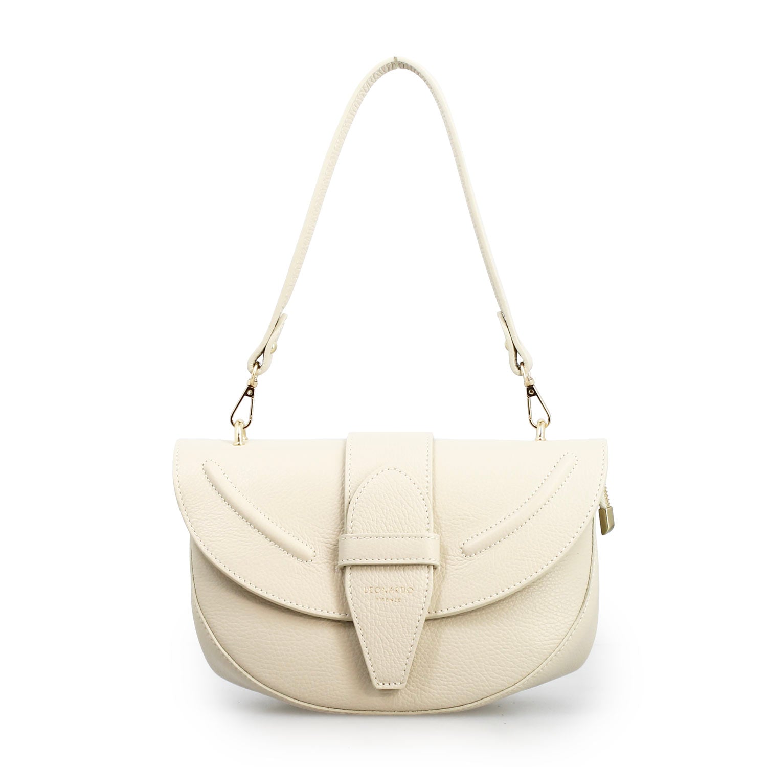 Leonardo Shoes Ofelia borsa spalla donna pelle bianca