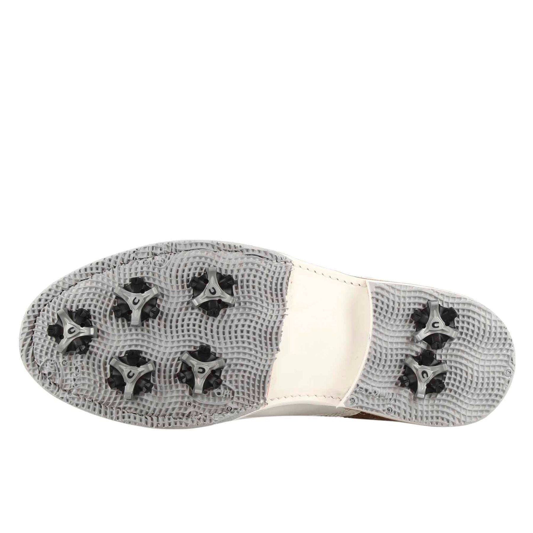 Leonardo Shoes Golf scarpe da golf bianco marrone pelle tacchetti