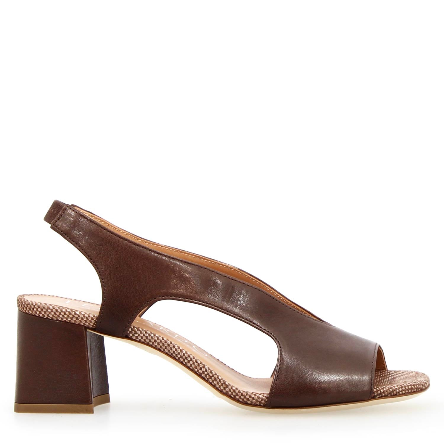 Leonardo Shoes Flavia Sandali Donna Pelle Marrone Scuro