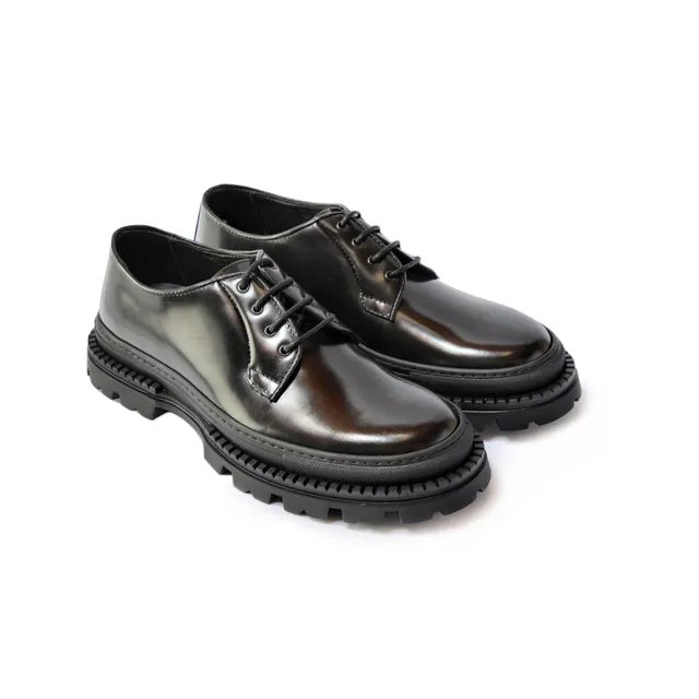 Ton Goût Derby Dragon scarpe basse uomo nere 5 cm