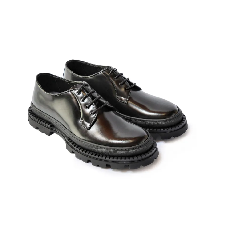 Ton Goût Derby Dragon scarpe basse uomo nere 5 cm