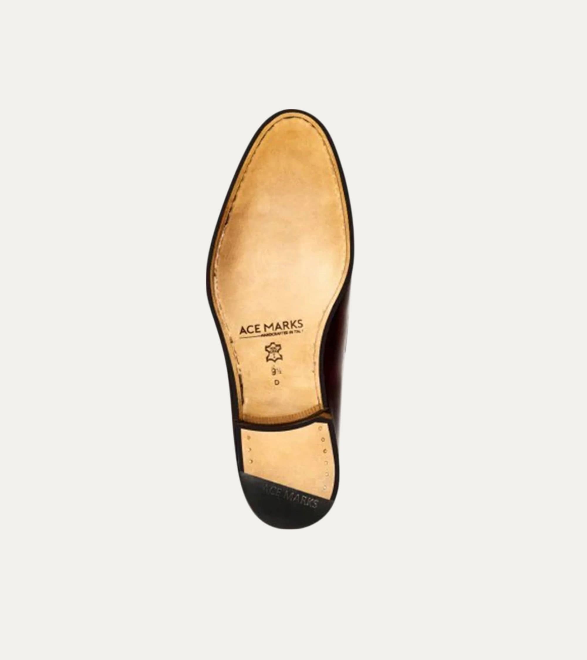 Ace Marks Greg Penny Mocassino Uomo Pelle Bordeaux Grigio