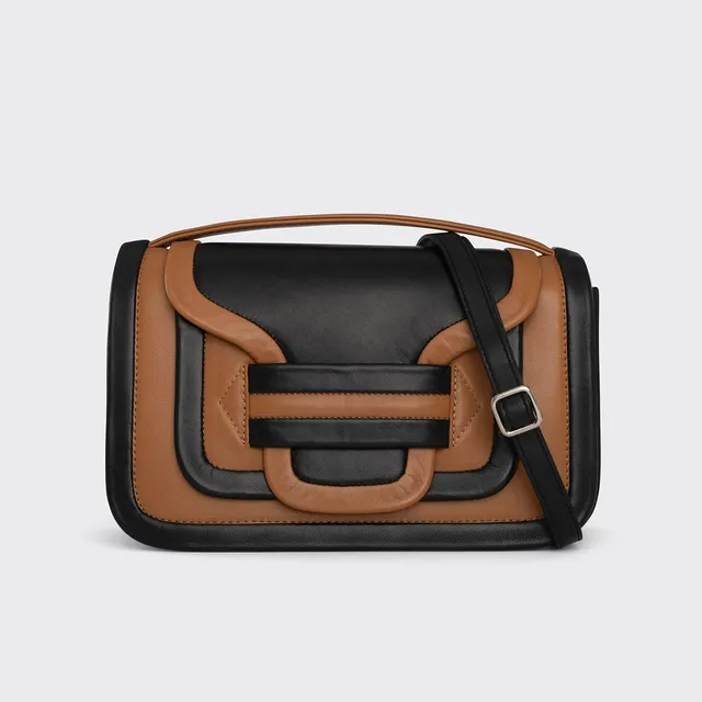 Pierre Hardy Alpha Maxi borsa a mano pelle cognac TU