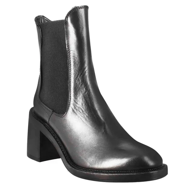 Leonardo Shoes Diver Chelsea Stivaletti Donna Pelle Nero