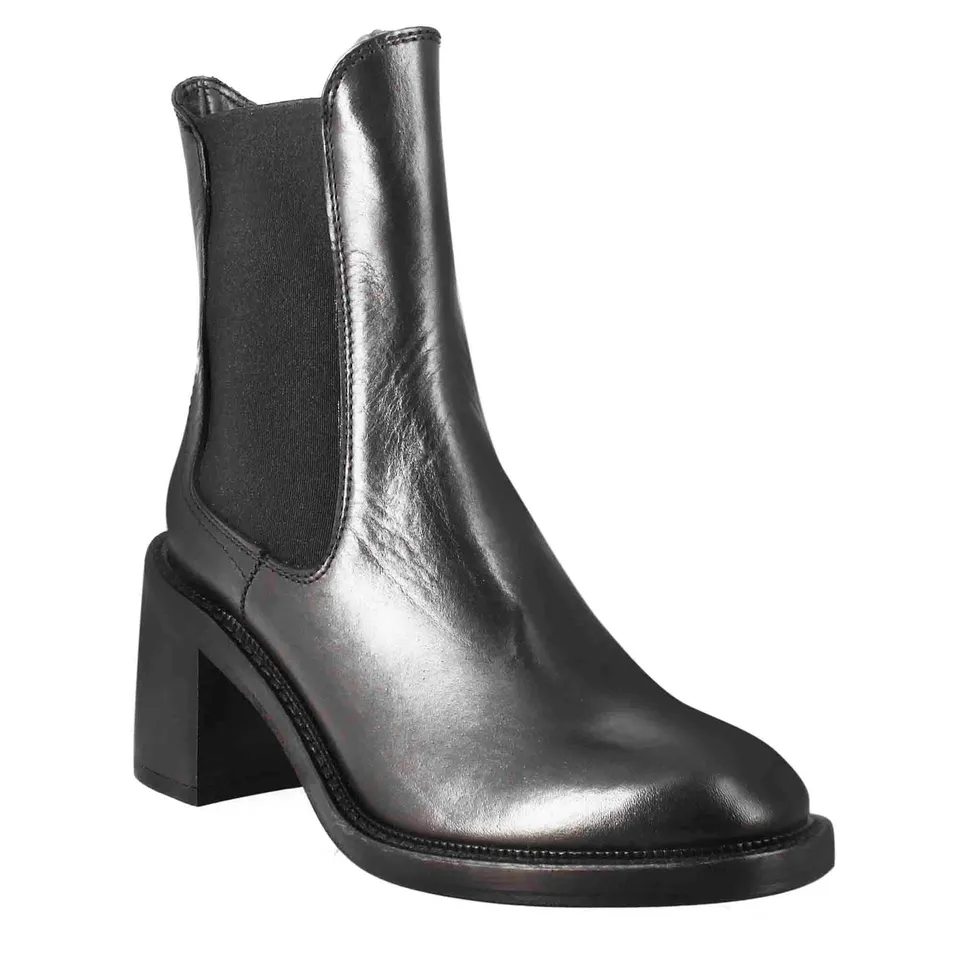 Leonardo Shoes Diver Chelsea Stivaletti Donna Pelle Nero